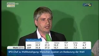 Europawahl - Rebecca Harms & Sven Giegold zum Ergebnis der Grünen am 25.05.2014