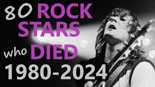 80 ROCK STARS Who Died 1980-2024 ⭐ A Farewell Tribute to these Music Icons & Legends ⭐ Rest in Peace