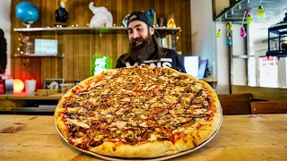 LOUIS GIGANTIC PIZZA CHALLENGE | BeardMeatsFood