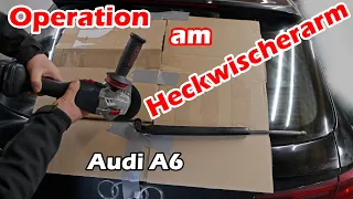 Heckwischerarm am Audi A6 Avant demontieren und erneuern sowie einstellen (auch Audi A4 usw.)