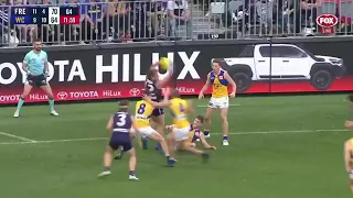 Caleb Serong kicks goal of the year