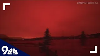 Dark red skies, clouds of smoke: Viewer videos show eerie scenes from East Troublesome Fire