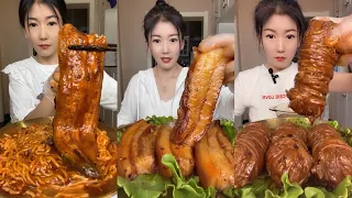 ASMR SOSLU ÇİN YEMEKLERİ YEME EATING SPICY CHINESE FOOD SATISFYING MUKBANG 먹방 🌶 #61