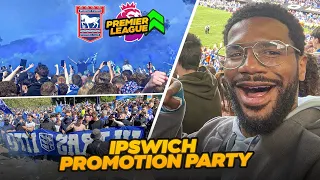 THE MOMENT IPSWICH TOWN WON PROMOTION | INSANE SCENES| PARTY IN TOWN | LIMBS ULTRAS