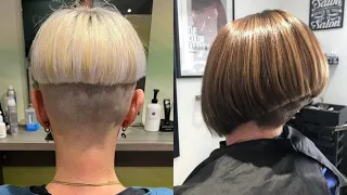 My girlfriend worst haircut challenge ever/From long to half shaved undercut short nape haircut