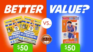 Better $50 Value? 🔥 2022 Prizm Blasters or 2021 NBA Hoops Tmall?