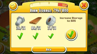 Increasing Barn storage to 825 | Hay day gameplay | Hayday level 56