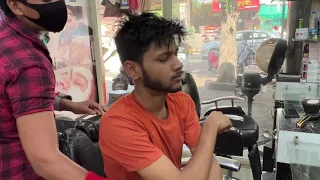 Relaxing Head Massage By YOUNG Indian Barber |ASMRstreets .