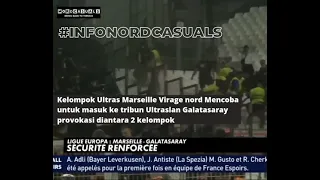 Europa League Marseille and Galatasaray , Virage Nord vs Ultraslan clash at Stade Velodrome