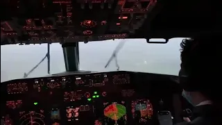 Landing a B737 in the rain