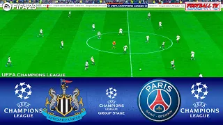 FIFA 23 - Newcastle United vs PSG - UEFA Champions League 23/24 Group Stage | PC Gameplay 4K