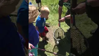 Ecstatic Little Boy Reels in First Fish || ViralHog