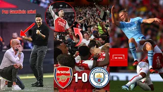🤯 Arsenal fans went crazy after  G. Martinelli 86th minute  winning goal against Mancester City