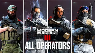 All New Operators for Modern Warfare 3 (Menu & Animations)