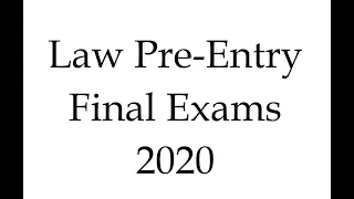 MAKERERE UNIVERSITY - FINAL LAW PRE ENTRY EXAMS 2020