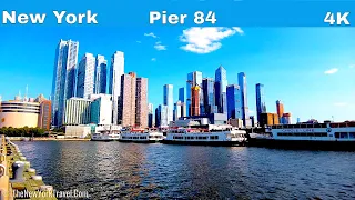 【4K】New York City | Walking tour Hudson River Park | Pier 84 |  Manhattan | 2021