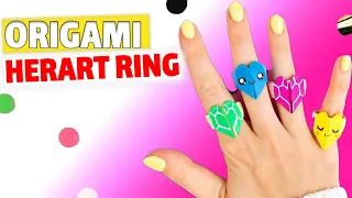 Beautiful origami heart ring |  Origami Paper Ring | herart ring