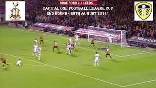 BRADFORD FC V LEEDS UNITED FC - 2-1 - 2ND RND - 26TH AUGUST 2014 - CAPITAL ONE CUP