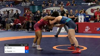 68 Kg Semifinal Alexandria Glaude Titan Mercury Wrestling Club Vs Victoria Francis Titan Mercury W