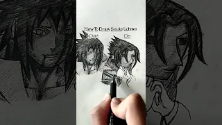 How to draw sasuke uchiwa😂✍🏻📔