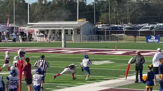 Jesse Bradley #1 Live Oak Eagles B-Team 45 yard touchdown run with a stiff arm.