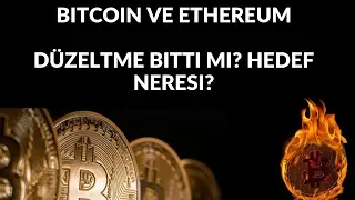 Bitcoin ve Ethereum Düzeltme Bitti mi?? Hedef Neresi? 4.07.2019