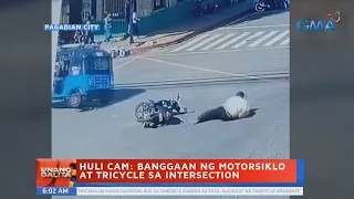 UB: Hulicam: Banggaan ng motorsiklo at tricycle sa intersection