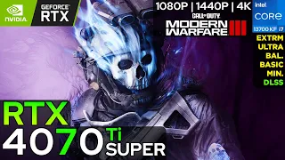 Call of Duty Modern Warfare 3 - RTX 4070 Ti SUPER (1080p/1440p/4K)