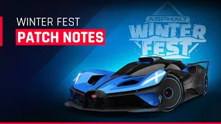 Asphalt 9 PATCH NOTES - WinterFest Season - New Cars, Drive Syndicate 6 of BUGATTI BOLIDE & More