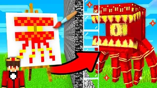 XXL MOB BATTLE, aber was ich ZEICHNE wird zum LEBEN!!! - Minecraft ⛏