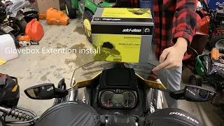 Extended glove box install on any skidoo snowmobile