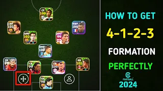 How to customize 4-1-2-3 perfectly | how to set 4123 |how to get 4-1-2-3 |efootball