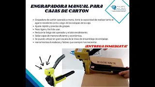 ENG100 ENGRAPADORA MANUAL PARA CAJAS DE CARTON DE 1 38