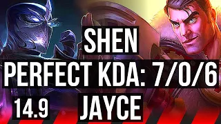 SHEN vs JAYCE (TOP) | 7/0/6, Rank 6 Shen, Godlike | BR Challenger | 14.9