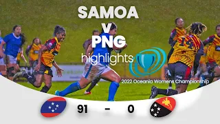 Samoa vs PNG_2022 Womens Oceania Rugby Championship