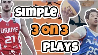 Simple 3v3 Basketball Plays