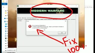 Call of duty Modern warfare 2 Couldn't Load fileSysCheck.cfg error solution(100% working)