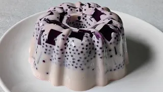 Creamy jelly sago dessert recipe