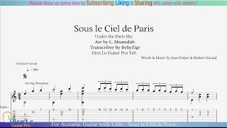 For Acoustic Guitar with TABs - Sous le Ciel de Paris