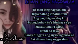 Di Man Lang Nagpaalam Lyrics - Edward Benosa