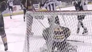 Kelsey Wilson Blasts Puck in the Net