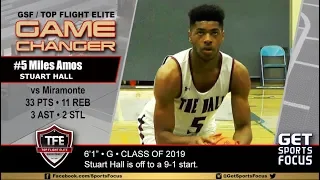 C/O 2019 Miles Amos - G Stuart Hall | GSF/Top Flight Elite Basketball Game-Changer