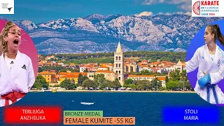 TERLIUGA A. (UKR) - STOLI M. (GRE) | FEMALE KUMITE -55 KG| EKF SENIOR- ZADAR 2024