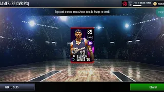 Flashback Lebron James 89 collecting on Nba Live mobile