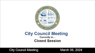 CITY COUNCIL MEETING - Wednesday, 3/6/2024, 5:00 PM