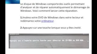 Réparer le démarrage de Windows