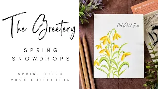 Let’s Color! The Greetery Spring Snowdrops + Colored Pencils