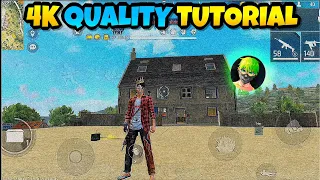 FREE FIRE 4K QUALITY FOR ANDROID ⚡| 4K Quality Tutorial Like @zoroffxx