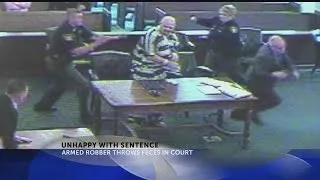 Man throws feces in court