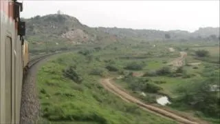 High Speed Chennai Rajdhani Express on Rampage through Datia and Gwalior Hills